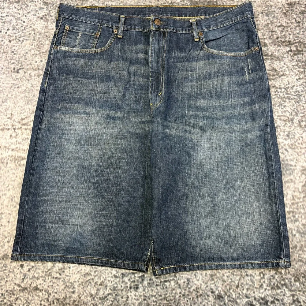 Levi's 569 Jorts Mens 42 Blue Baggy Wide Leg Grunge Skater Denim Shorts